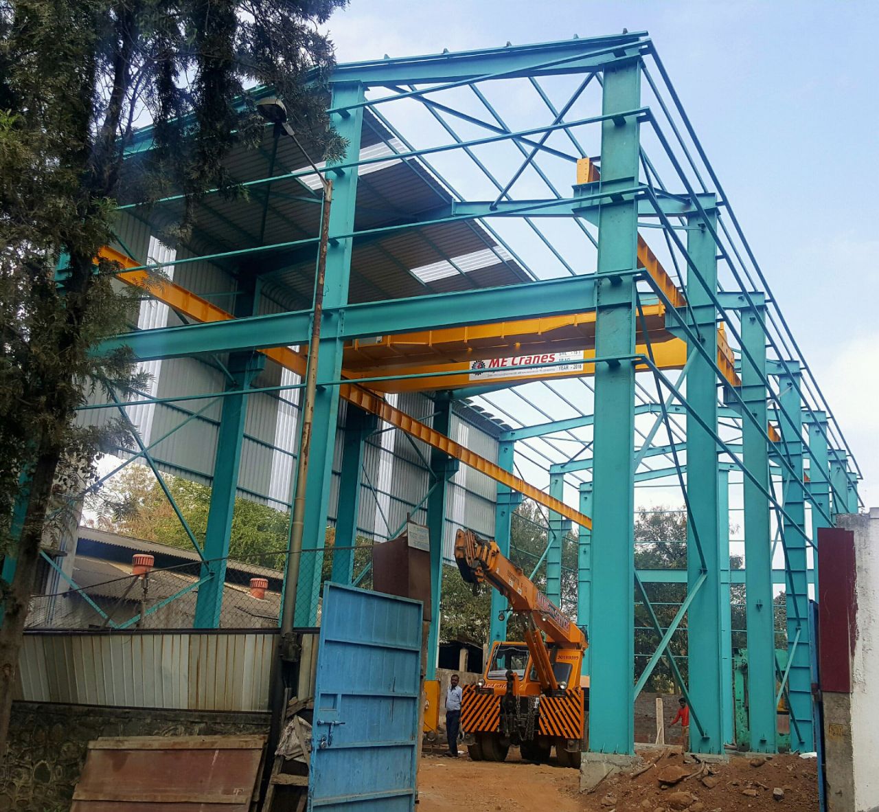 Industrial shed with overhead crane installation — Rajhans Industries
